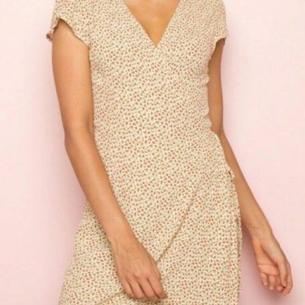 Brandy Melville Floral Wrap Mini Dress, Size XS